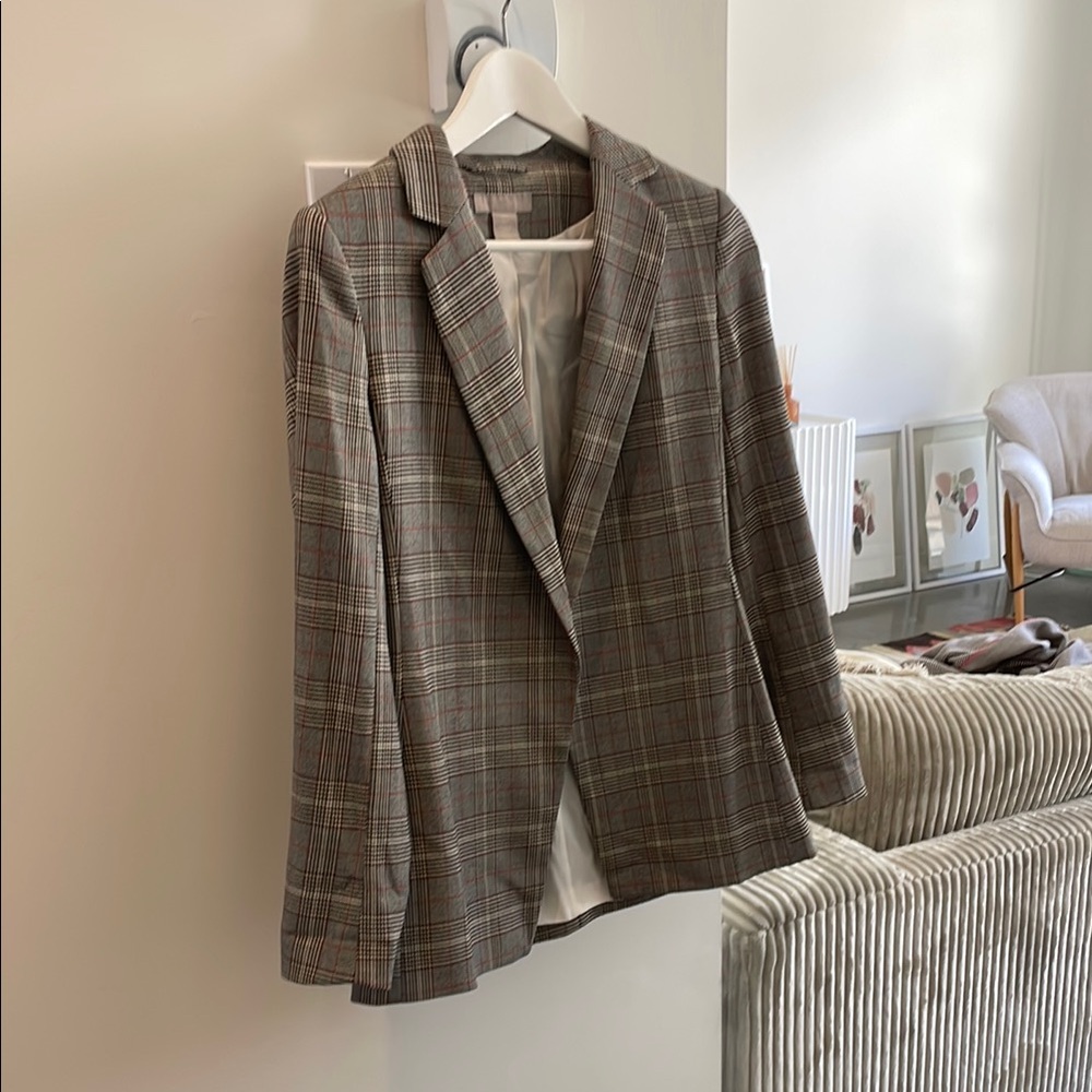 Stylish Plaid Blazer